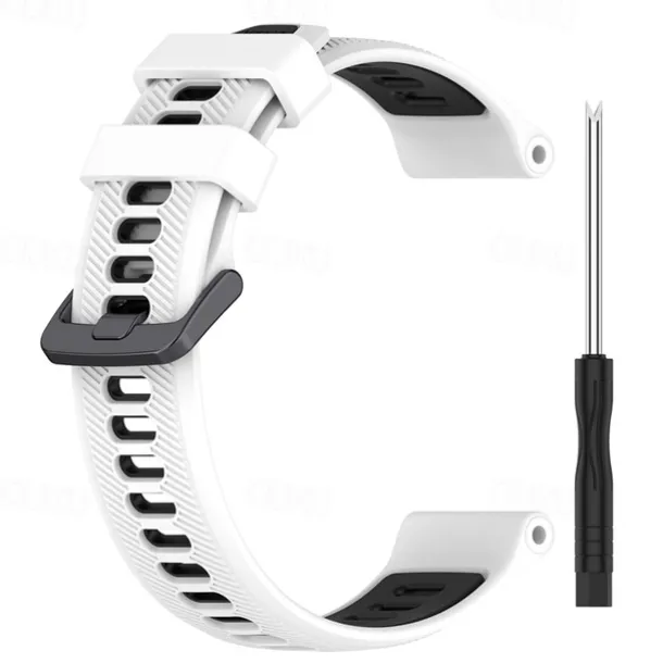 Watch Band for Garmin Forerunner 965 Silicone Replacement Strap Adjustable Sport Band Wristband