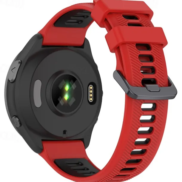 Watch Band for Garmin Forerunner 965 Silicone Replacement Strap Adjustable Sport Band Wristband