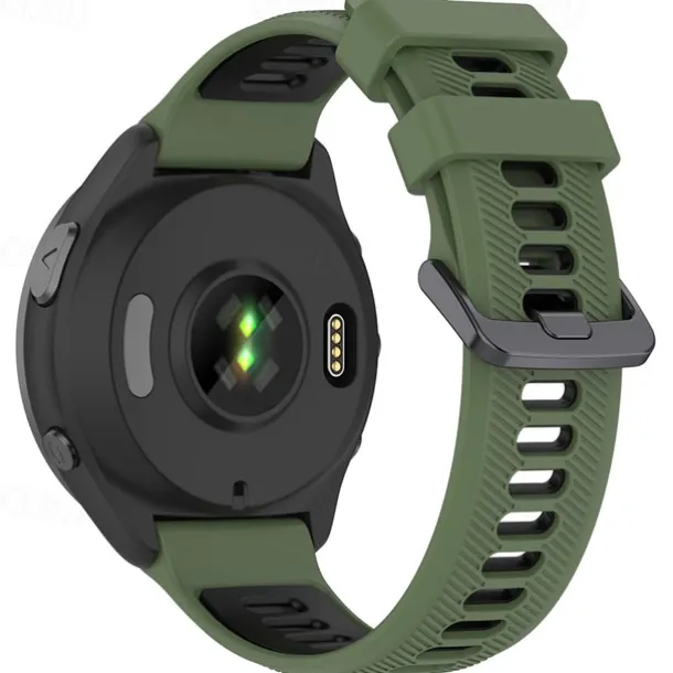 Watch Band for Garmin Forerunner 965 Silicone Replacement Strap Adjustable Sport Band Wristband