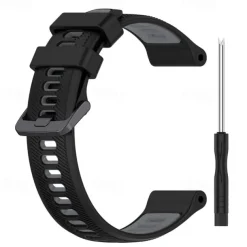 Watch Band for Garmin Forerunner 965 Silicone Replacement Strap Adjustable Sport Band Wristband