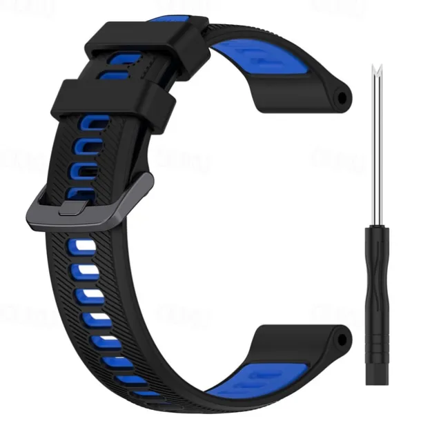 Watch Band for Garmin Forerunner 965 Silicone Replacement Strap Adjustable Sport Band Wristband