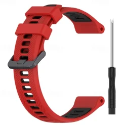 Watch Band for Garmin Forerunner 965 Silicone Replacement Strap Adjustable Sport Band Wristband