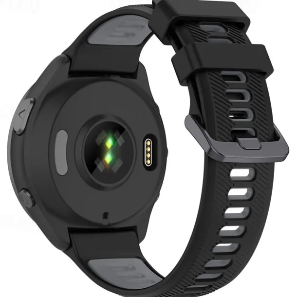 Watch Band for Garmin Forerunner 965 Silicone Replacement Strap Adjustable Sport Band Wristband