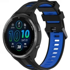 Watch Band for Garmin Forerunner 965 Silicone Replacement Strap Adjustable Sport Band Wristband