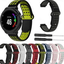 Watch Band for Garmin Forerunner 735XT / 630/620/235/230/220 Approach S20 / S6 / S5 Soft Silicone Replacement Strap with Removal Tool Adjustable Sport Band Wristband