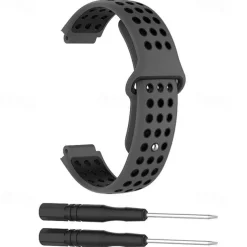 Watch Band for Garmin Forerunner 735XT / 630/620/235/230/220 Approach S20 / S6 / S5 Soft Silicone Replacement Strap with Removal Tool Adjustable Sport Band Wristband