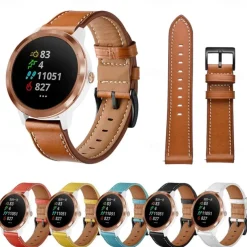Watch Band for Garmin Forerunner 265 255 Active 5 Venu 3 2 Plus Vivoactive 4 3 Vivomove Sport Approach S42 S40 20mm 22mm Genuine Leather Replacement Strap 20mm 22mm Leather Loop Wristband