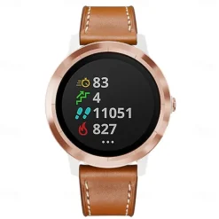Watch Band for Garmin Forerunner 265 255 Active 5 Venu 3 2 Plus Vivoactive 4 3 Vivomove Sport Approach S42 S40 20mm 22mm Genuine Leather Replacement Strap 20mm 22mm Leather Loop Wristband