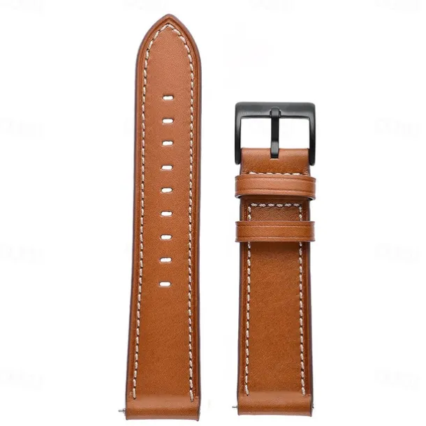 Watch Band for Garmin Forerunner 265 255 Active 5 Venu 3 2 Plus Vivoactive 4 3 Vivomove Sport Approach S42 S40 20mm 22mm Genuine Leather Replacement Strap 20mm 22mm Leather Loop Wristband