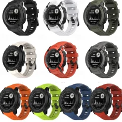 Watch Band for Garmin Instinct 2X Soft Silicone Replacement Strap Elastic Adjustable Breathable Sport Band Wristband