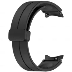 Watch Band for Samsung Galaxy Watch 7/6/5/4 40/44mm, Watch 5 Pro 45mm, Watch 6 Classic 43/47mm, Watch 4 Classic 42/46mm Silicone Replacement Strap Magnetic Clasp Butterfly Buckle Women Men Sport