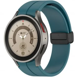 Watch Band for Samsung Galaxy Watch 7/6/5/4 40/44mm, Watch 5 Pro 45mm, Watch 6 Classic 43/47mm, Watch 4 Classic 42/46mm Silicone Replacement Strap Magnetic Clasp Butterfly Buckle Women Men Sport