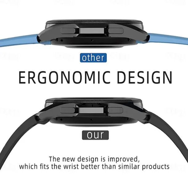 Watch Band for Samsung Galaxy Watch 7/6/5/4 40/44mm, Watch 5 Pro 45mm, Watch 6 Classic 43/47mm, Watch 4 Classic 42/46mm Silicone Replacement Strap Magnetic Clasp Butterfly Buckle Women Men Sport