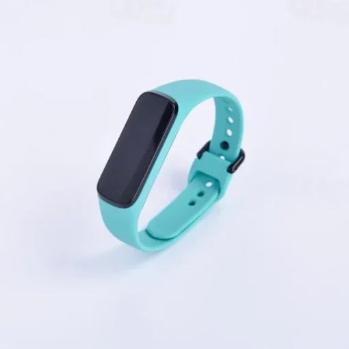 Watch Band for Samsung Galaxy Fit E SM-R375 Silicone Replacement Strap with Case Elastic Breathable Sport Band Wristband