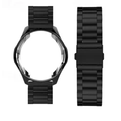 Watch Band for Samsung Galaxy Watch 6 5 4 40/44mm Watch 6 Classic 43/47mm Watch 5 Pro 45mm Watch 4 Classic 42/46mm 3 41mm Stainless Steel Replacement Strap with Case Sport Band Wristband