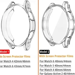 Watch Band for Samsung Galaxy Watch 6 5 4 40/44mm Watch 6 Classic 43/47mm Watch 5 Pro 45mm Watch 4 Classic 42/46mm 3 41mm Stainless Steel Replacement Strap with Case Sport Band Wristband