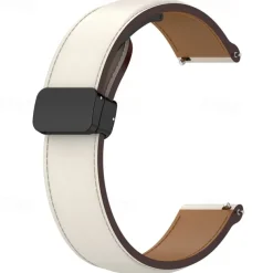 Watch Band for Samsung Galaxy Watch 6 40/44mm Watch 6 Classic 43/47mm PU Leather Replacement Strap Adjustable Solo Loop Wristband