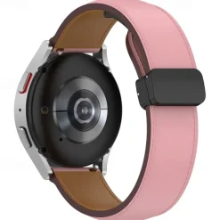 Watch Band for Samsung Galaxy Watch 6 40/44mm Watch 6 Classic 43/47mm PU Leather Replacement Strap Adjustable Solo Loop Wristband