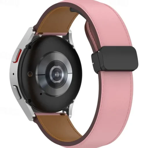 Watch Band for Samsung Galaxy Watch 6 40/44mm Watch 6 Classic 43/47mm PU Leather Replacement Strap Adjustable Solo Loop Wristband