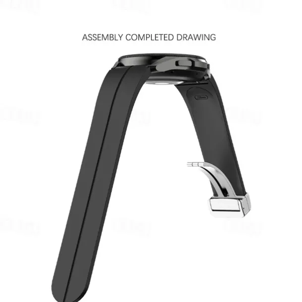 Watch Band for Samsung Galaxy Watch 7/6/5/4 40/44mm, Watch 5 Pro 45mm, Watch 6 Classic 43/47mm, Watch 4 Classic 42/46mm Silicone Replacement Strap Magnetic Clasp Waterproof Adjustable Sport Band