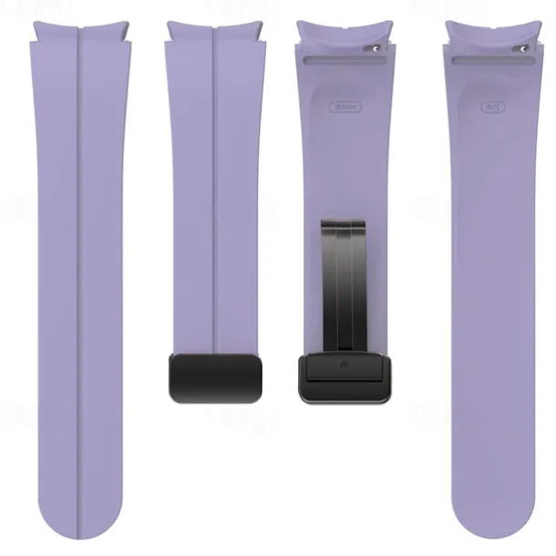 Watch Band for Samsung Galaxy Watch 7/6/5/4 40/44mm, Watch 5 Pro 45mm, Watch 6 Classic 43/47mm, Watch 4 Classic 42/46mm Silicone Replacement Strap Magnetic Clasp Waterproof Adjustable Sport Band