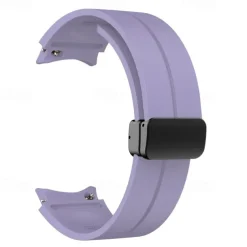 Watch Band for Samsung Galaxy Watch 7/6/5/4 40/44mm, Watch 5 Pro 45mm, Watch 6 Classic 43/47mm, Watch 4 Classic 42/46mm Silicone Replacement Strap Magnetic Clasp Waterproof Adjustable Sport Band