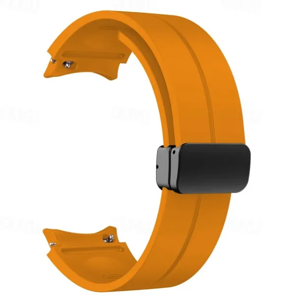 Watch Band for Samsung Galaxy Watch 7/6/5/4 40/44mm, Watch 5 Pro 45mm, Watch 6 Classic 43/47mm, Watch 4 Classic 42/46mm Silicone Replacement Strap Magnetic Clasp Waterproof Adjustable Sport Band