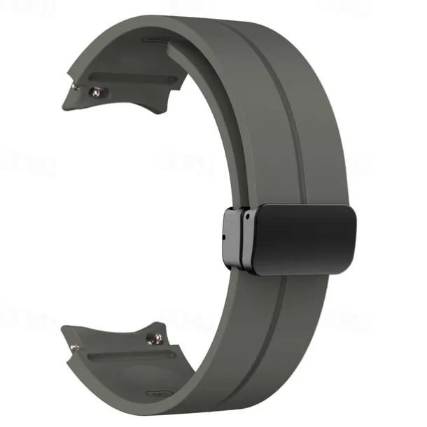 Watch Band for Samsung Galaxy Watch 7/6/5/4 40/44mm, Watch 5 Pro 45mm, Watch 6 Classic 43/47mm, Watch 4 Classic 42/46mm Silicone Replacement Strap Magnetic Clasp Waterproof Adjustable Sport Band