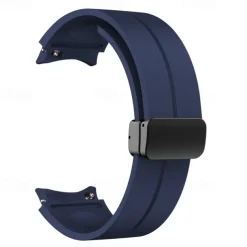 Watch Band for Samsung Galaxy Watch 7/6/5/4 40/44mm, Watch 5 Pro 45mm, Watch 6 Classic 43/47mm, Watch 4 Classic 42/46mm Silicone Replacement Strap Magnetic Clasp Waterproof Adjustable Sport Band