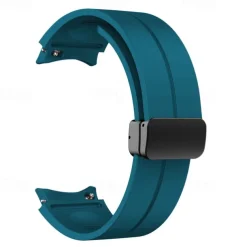 Watch Band for Samsung Galaxy Watch 7/6/5/4 40/44mm, Watch 5 Pro 45mm, Watch 6 Classic 43/47mm, Watch 4 Classic 42/46mm Silicone Replacement Strap Magnetic Clasp Waterproof Adjustable Sport Band