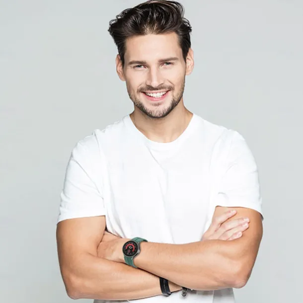 Watch Band for Samsung Galaxy Watch 7/6/5/4 40/44mm, Watch 5 Pro 45mm, Watch 6 Classic 43/47mm, Watch 4 Classic 42/46mm Silicone Replacement Strap Magnetic Clasp Waterproof Adjustable Sport Band