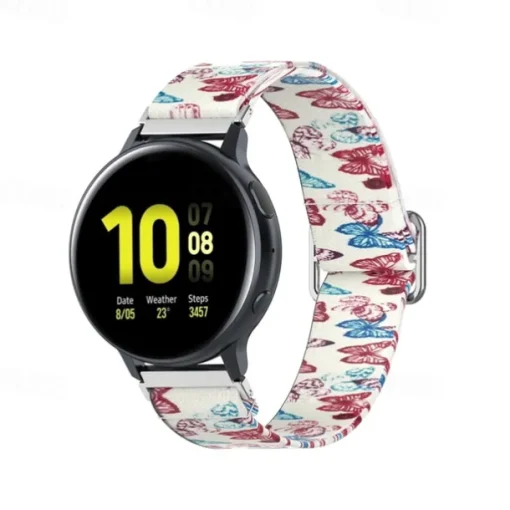Watch Band for Samsung Galaxy Watch Active 2 40/44mm Watch Active 40mm Nylon Replacement Strap Stretchy Adjustable Solo Loop Wristband