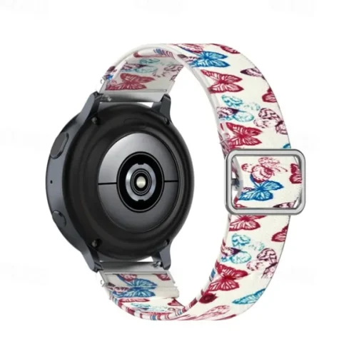 Watch Band for Samsung Galaxy Watch Active 2 40/44mm Watch Active 40mm Nylon Replacement Strap Stretchy Adjustable Solo Loop Wristband
