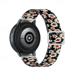 Watch Band for Samsung Galaxy Watch Active 2 40/44mm Watch Active 40mm Nylon Replacement Strap Stretchy Adjustable Solo Loop Wristband