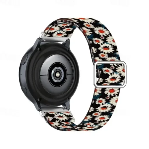 Watch Band for Samsung Galaxy Watch Active 2 40/44mm Watch Active 40mm Nylon Replacement Strap Stretchy Adjustable Solo Loop Wristband