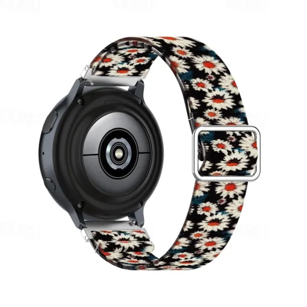 Watch Band for Samsung Galaxy Watch Active 2 40/44mm Watch Active 40mm Nylon Replacement Strap Stretchy Adjustable Solo Loop Wristband