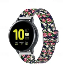 Watch Band for Samsung Galaxy Watch Active 2 40/44mm Watch Active 40mm Nylon Replacement Strap Stretchy Adjustable Solo Loop Wristband