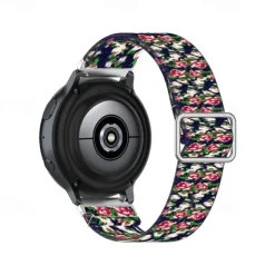 Watch Band for Samsung Galaxy Watch Active 2 40/44mm Watch Active 40mm Nylon Replacement Strap Stretchy Adjustable Solo Loop Wristband