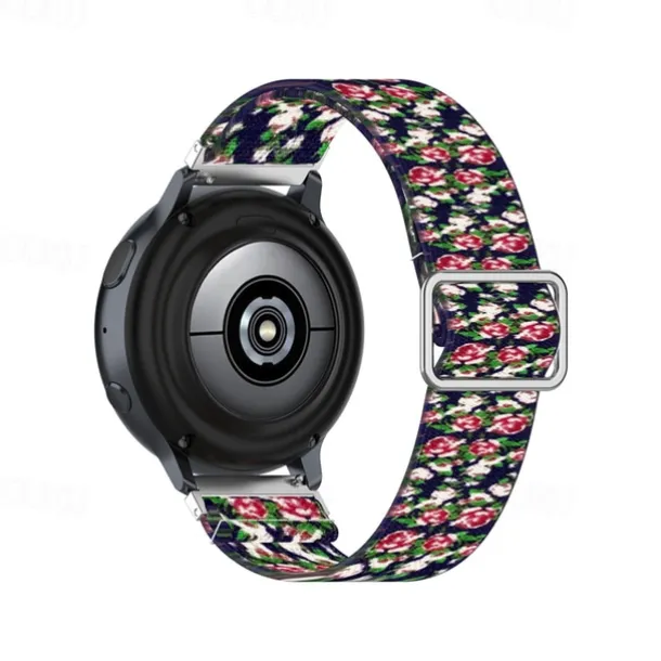 Watch Band for Samsung Galaxy Watch Active 2 40/44mm Watch Active 40mm Nylon Replacement Strap Stretchy Adjustable Solo Loop Wristband