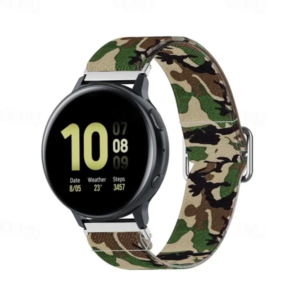 Watch Band for Samsung Galaxy Watch Active 2 40/44mm Watch Active 40mm Nylon Replacement Strap Stretchy Adjustable Solo Loop Wristband
