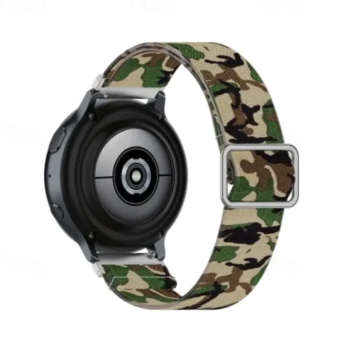 Watch Band for Samsung Galaxy Watch Active 2 40/44mm Watch Active 40mm Nylon Replacement Strap Stretchy Adjustable Solo Loop Wristband