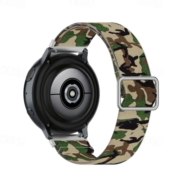 Watch Band for Samsung Galaxy Watch Active 2 40/44mm Watch Active 40mm Nylon Replacement Strap Stretchy Adjustable Solo Loop Wristband
