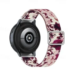 Watch Band for Samsung Galaxy Watch Active 2 40/44mm Watch Active 40mm Nylon Replacement Strap Stretchy Adjustable Solo Loop Wristband