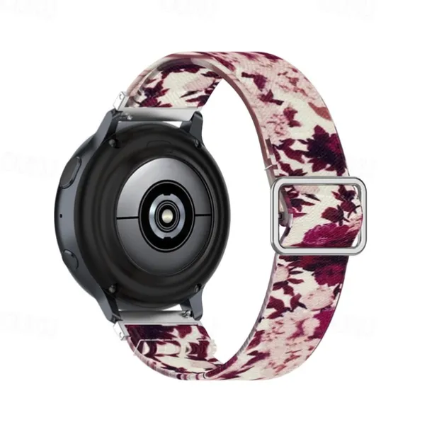 Watch Band for Samsung Galaxy Watch Active 2 40/44mm Watch Active 40mm Nylon Replacement Strap Stretchy Adjustable Solo Loop Wristband