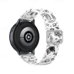 Watch Band for Samsung Galaxy Watch Active 2 40/44mm Watch Active 40mm Nylon Replacement Strap Stretchy Adjustable Solo Loop Wristband