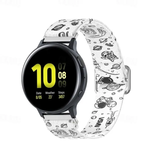 Watch Band for Samsung Galaxy Watch Active 2 40/44mm Watch Active 40mm Nylon Replacement Strap Stretchy Adjustable Solo Loop Wristband