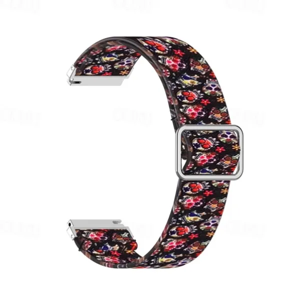 Watch Band for Samsung Galaxy Watch Active 2 40/44mm Watch Active 40mm Nylon Replacement Strap Stretchy Adjustable Solo Loop Wristband