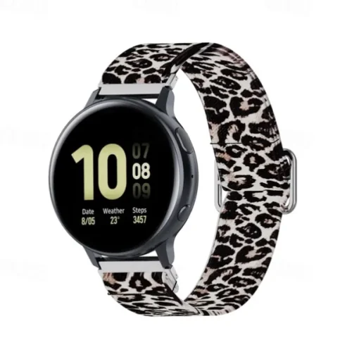 Watch Band for Samsung Galaxy Watch Active 2 40/44mm Watch Active 40mm Nylon Replacement Strap Stretchy Adjustable Solo Loop Wristband