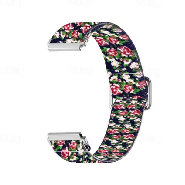 Watch Band for Samsung Galaxy Watch Active 2 40/44mm Watch Active 40mm Nylon Replacement Strap Stretchy Adjustable Solo Loop Wristband