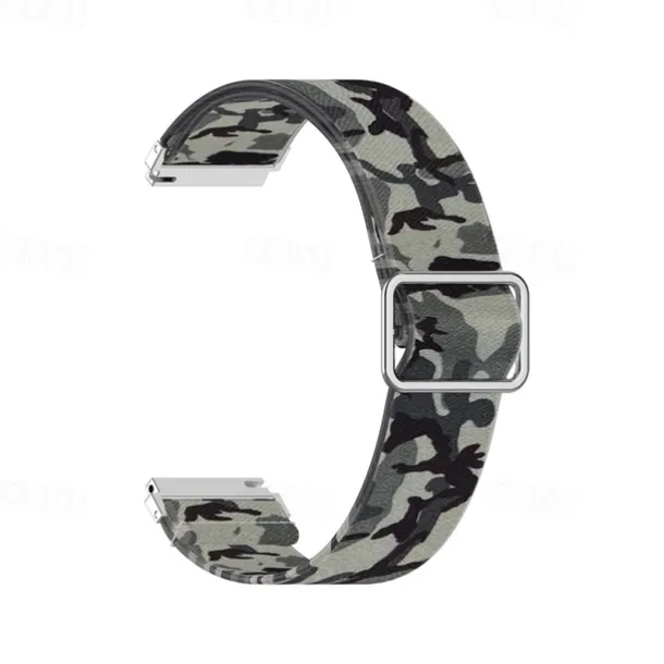 Watch Band for Samsung Galaxy Watch Active 2 40/44mm Watch Active 40mm Nylon Replacement Strap Stretchy Adjustable Solo Loop Wristband